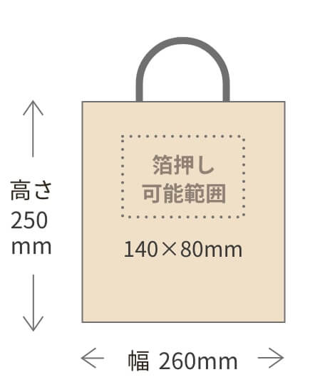 箔押し可能な範囲