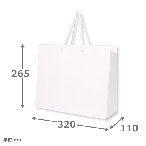 ワンポイント箔押し紙袋 Mサイズの正面写真